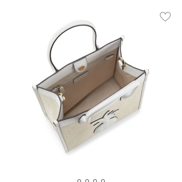 Jeff Wan Textile Tote – Quilted Leather Pineapple, Crossbody/Top Handle – Beige - Picture 11 of 12